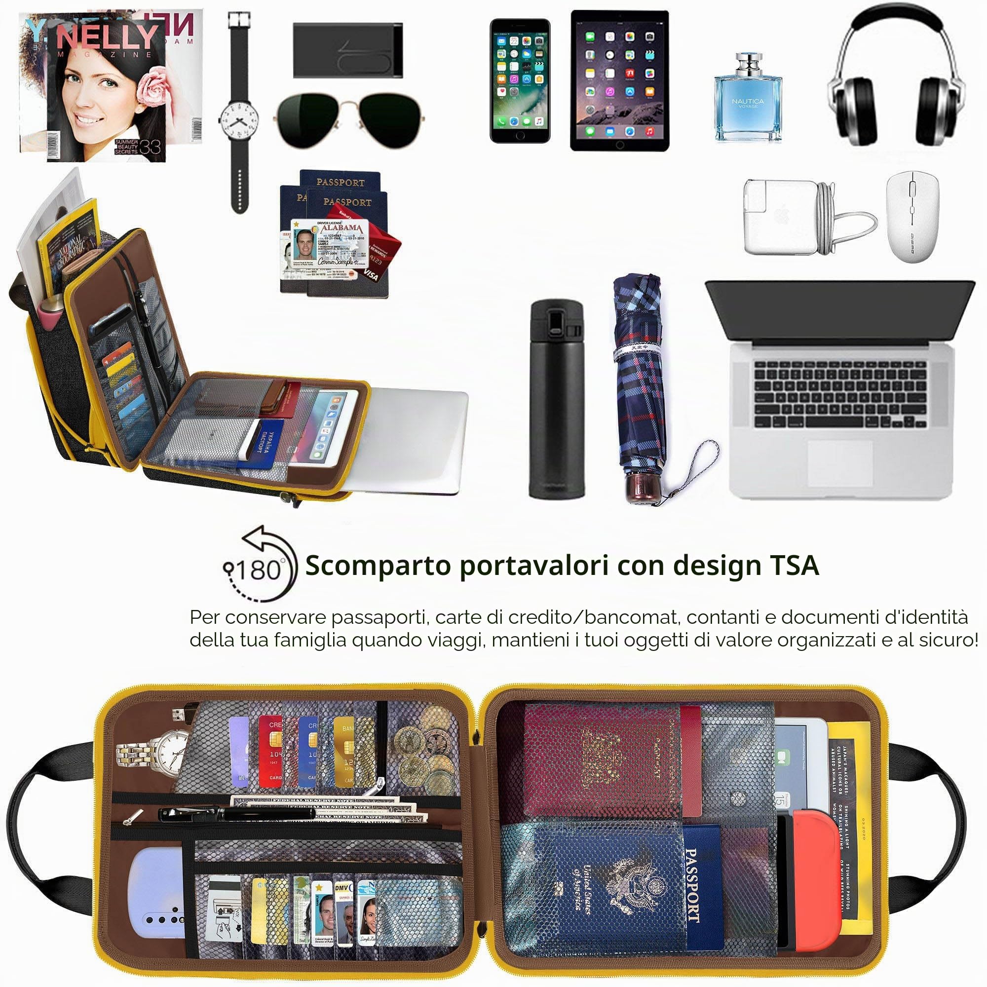 ZINZ Shoulder Bags borsa laptop 13″ B01K04 5,3-10,2 L espandibile