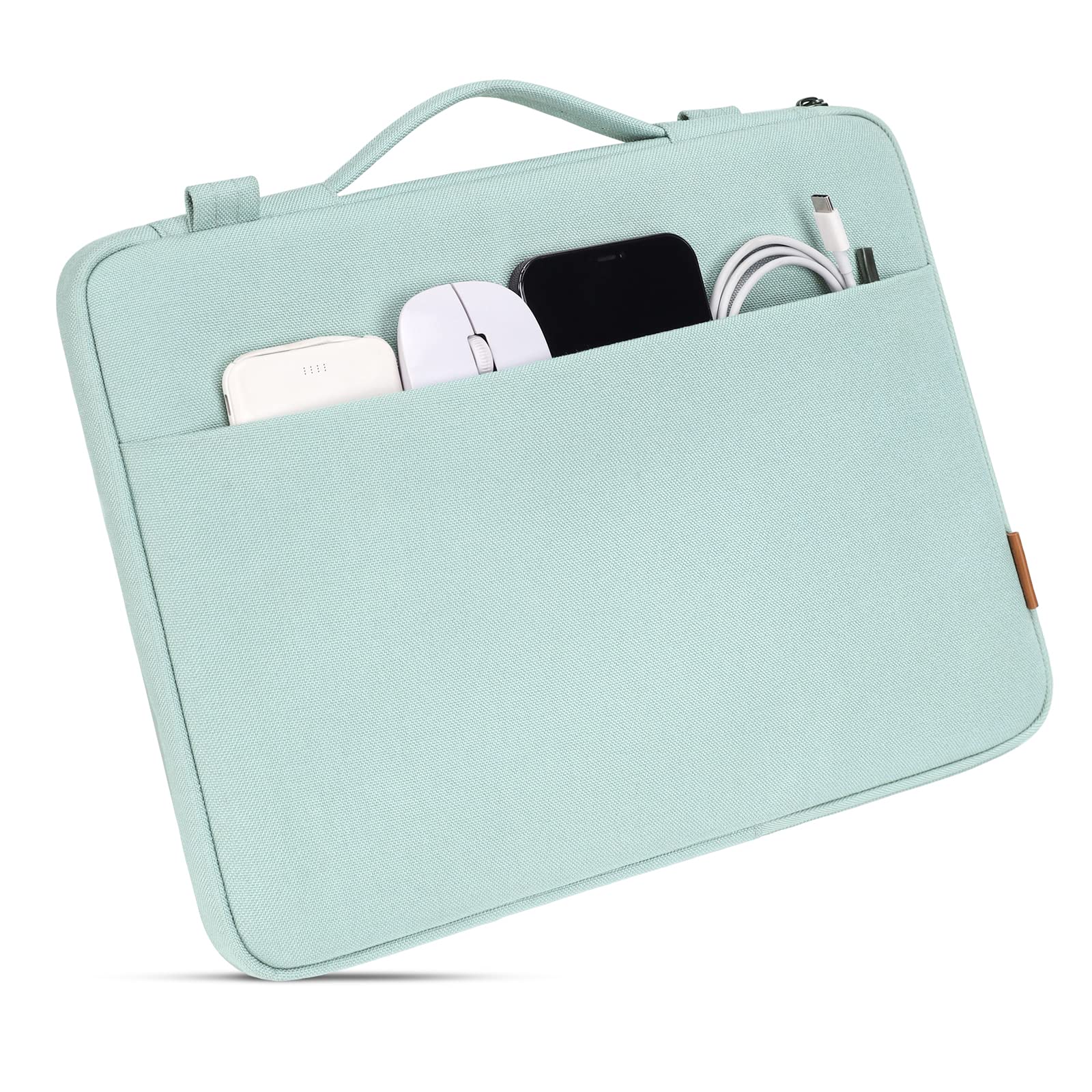 Domiso Laptop Sleeve 15,6 Pollici custodia laptop verde menta impermeabile
