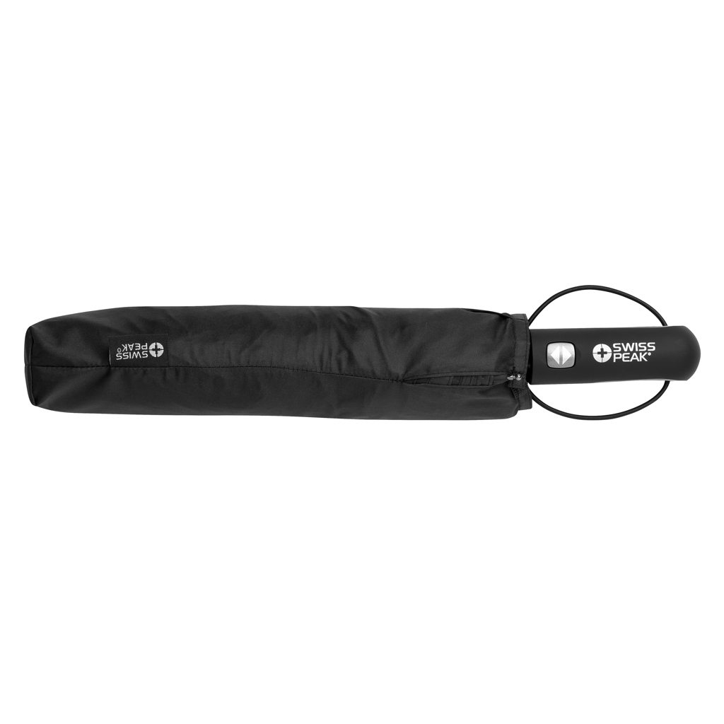 Swiss Peak Ombrelli AWARE™ Tornado ombrello tascabile antivento 27″ nero, 1 pezzo rPET