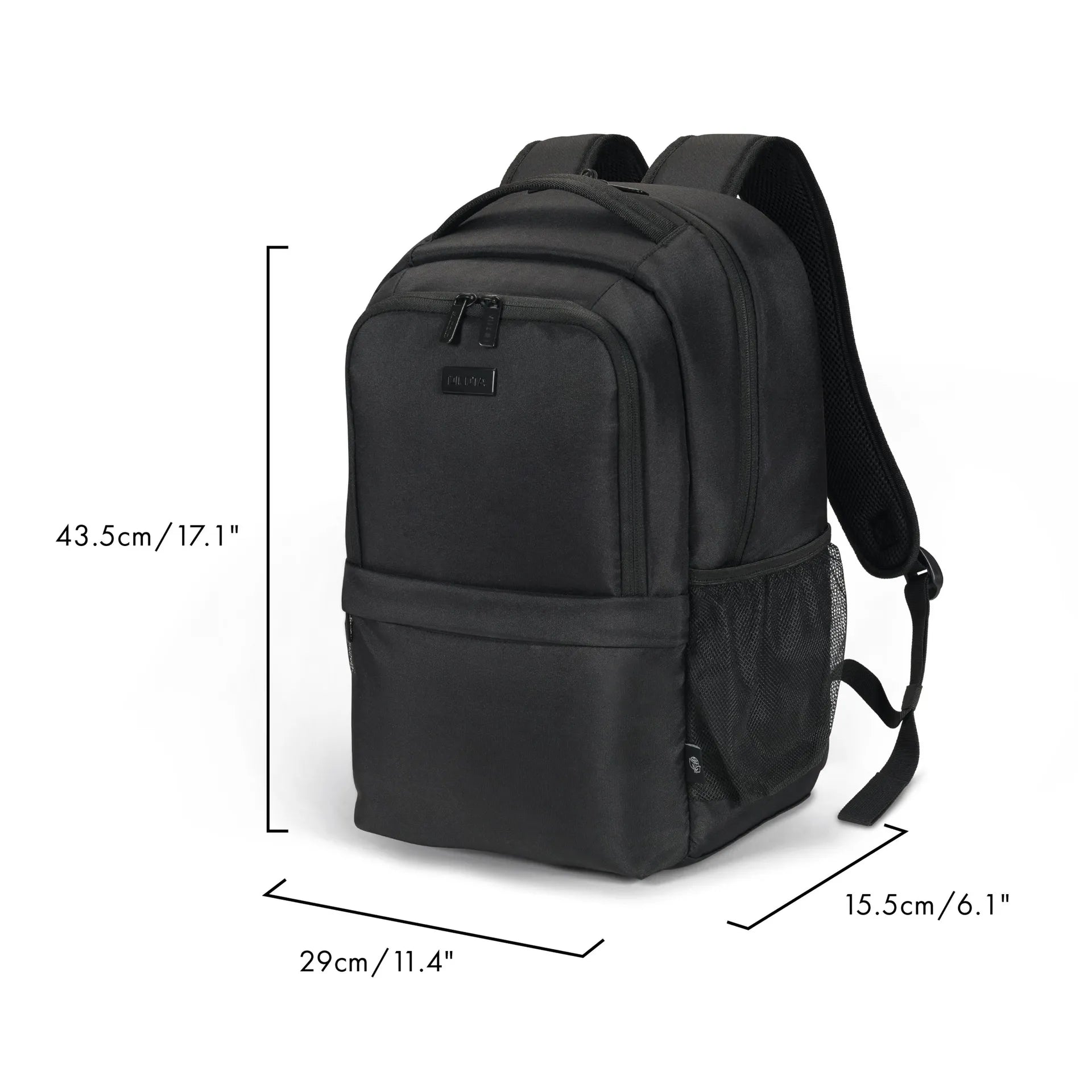BASE XXO Backpacks Eco CORE 13-14.1 zaino nero per laptop, con tasca GPS