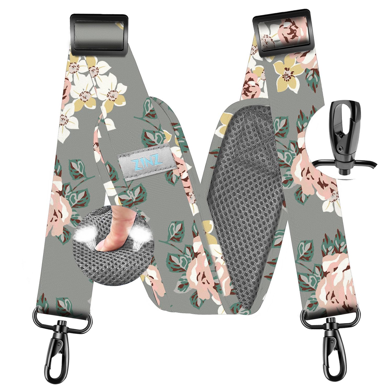 ZINZ Shoulder Pads 77 Pollici tracolla blu con cuscino fisso spesso