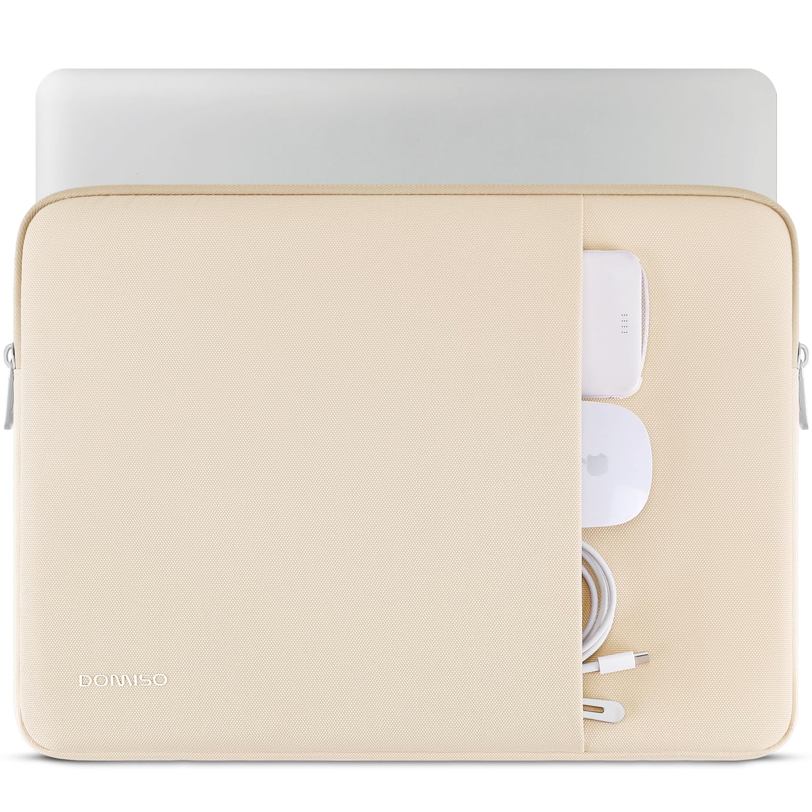 DOMISO Laptop Sleeve 17,3 pollici custodia laptop beige impermeabile
