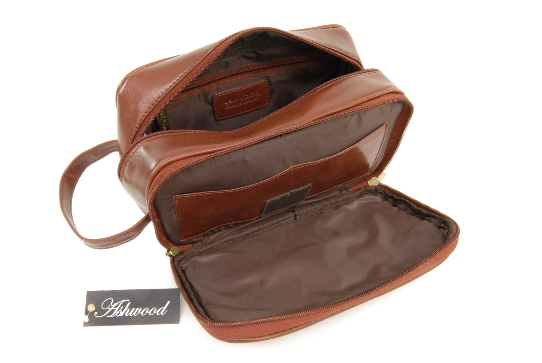 Ashwood Washbags Primavera-estate 21 beauty case M in pelle