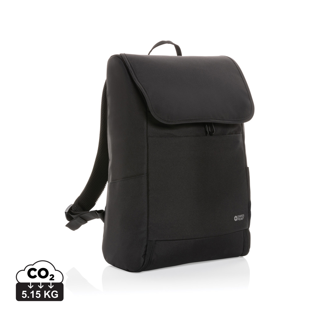 Swiss Peak Zaini Fern AWARE™ zaino porta PC 15″ nero, 1 pezzo RPET