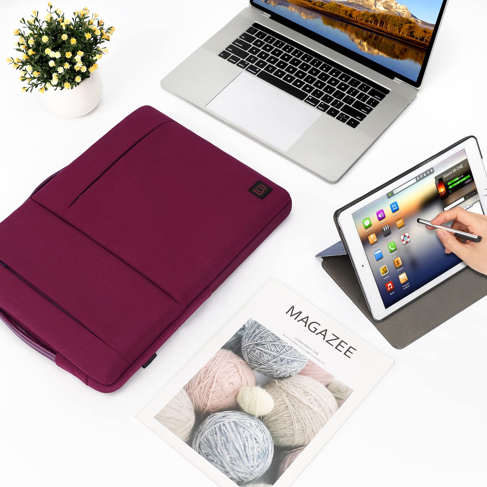 Domiso Laptop Sleeve 14 Pollici custodia laptop fucsia impermeabile