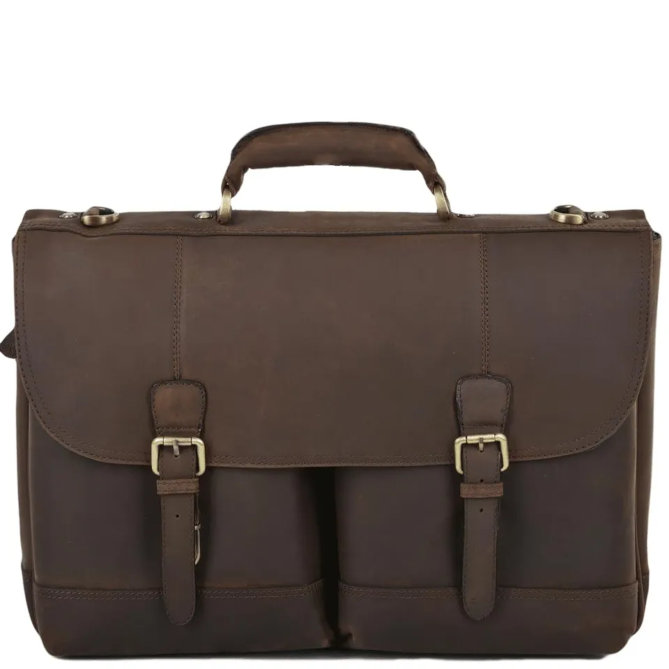 Ashwood Pelle HENRY valigetta marrone Mud in pelle