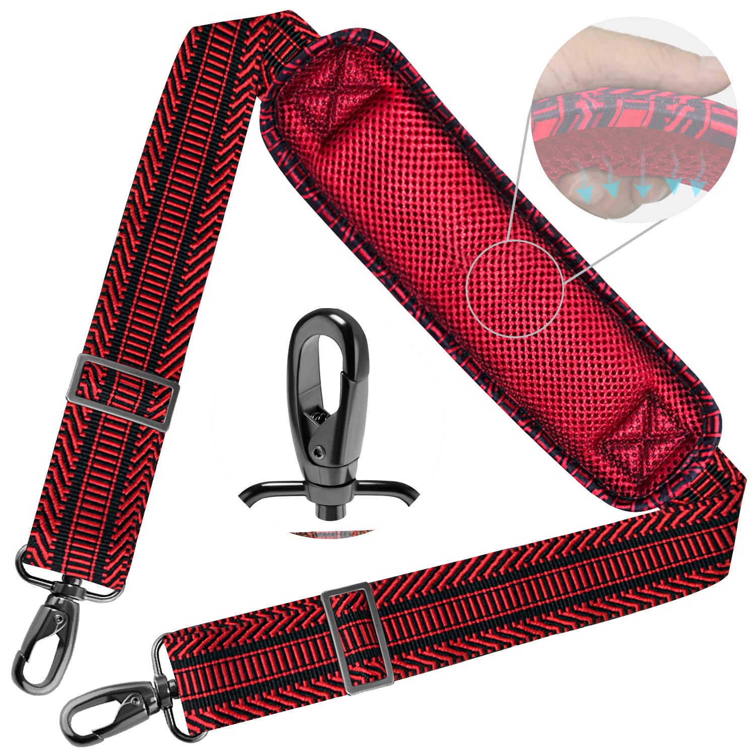 ZINZ Shoulder Pads tracolla 78 pollici nera imbottita