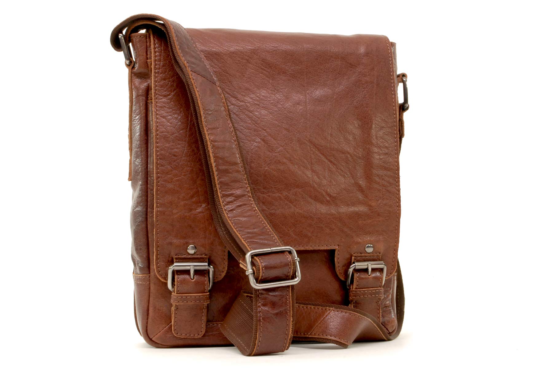 Ashwood Camden 8342 borsa a tracolla Marrone chiaro in pelle