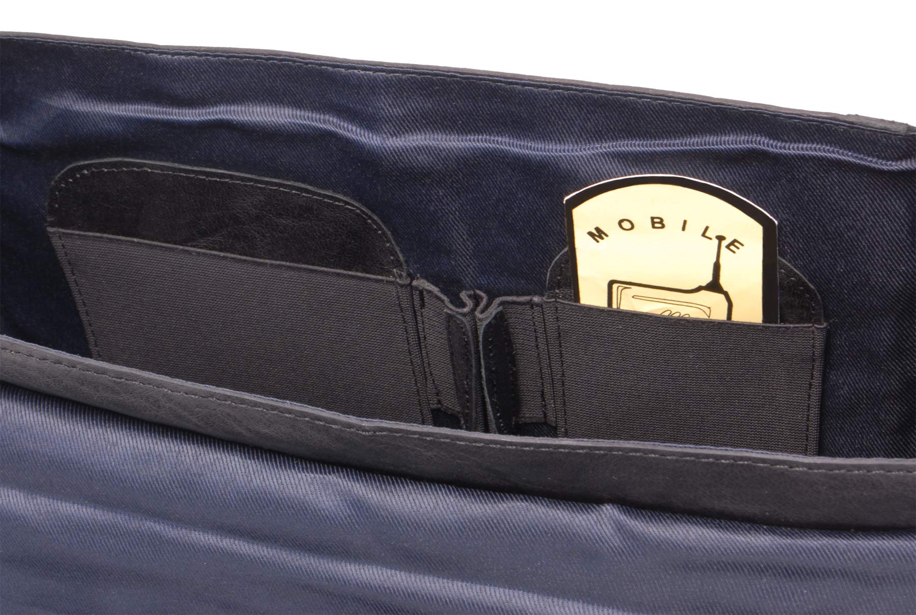 Ashwood Man Bags & Briefcases F-85 borsa messenger nera in pelle vintage