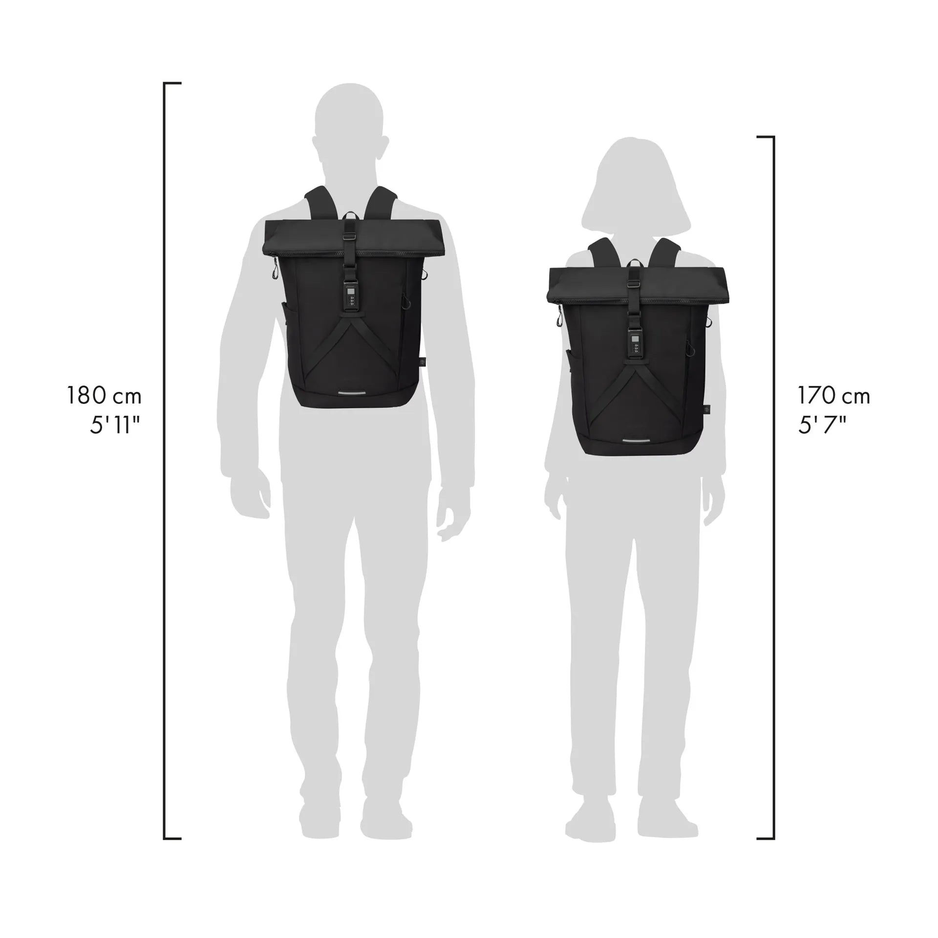 BASE XXO Backpacks COMMUTER Rolltop 13-16 zaino rolltop idrorepellente