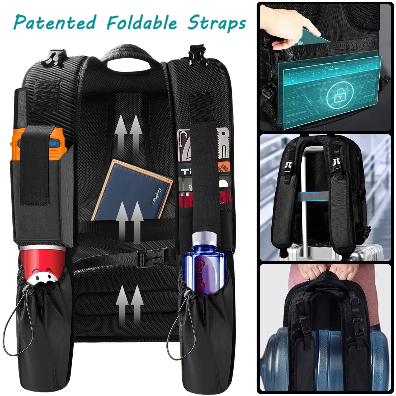 ZINZ Backpacks zaino sottile ed espandibile 15,6 pollici per laptop