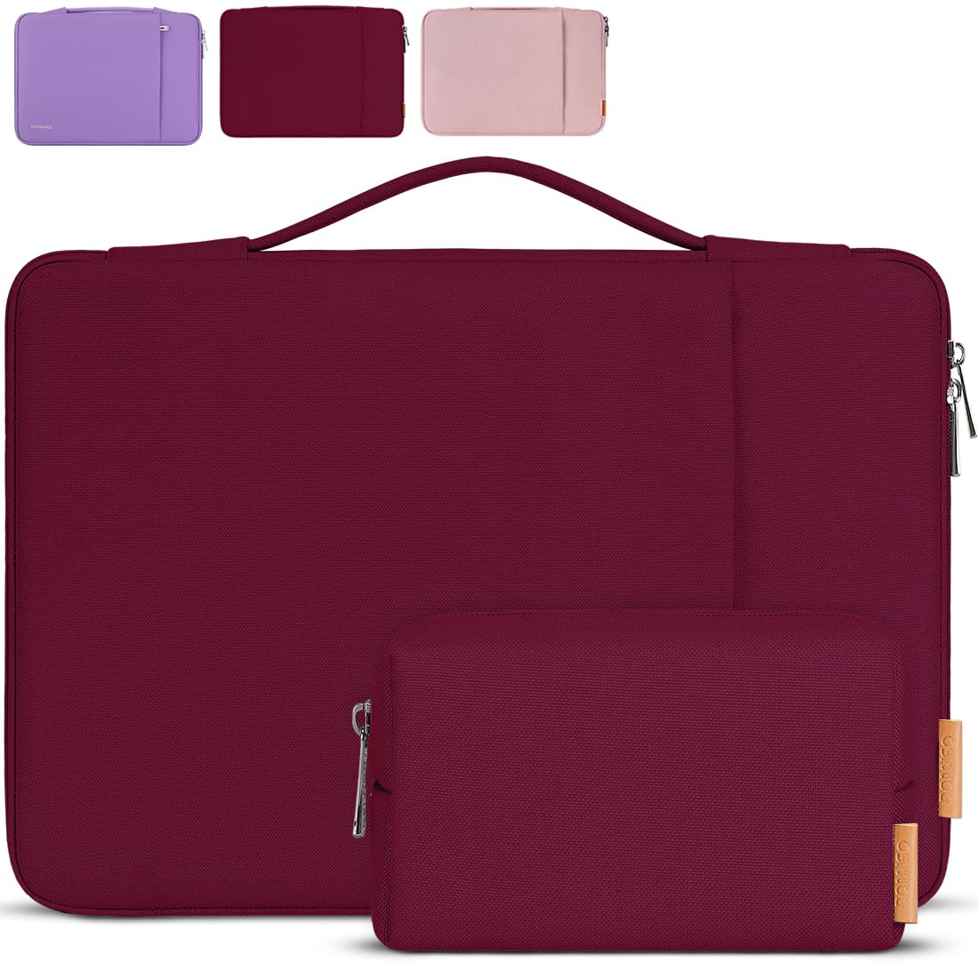 Domiso Laptop Sleeve 17,3 pollici custodia laptop vino rosso impermeabile