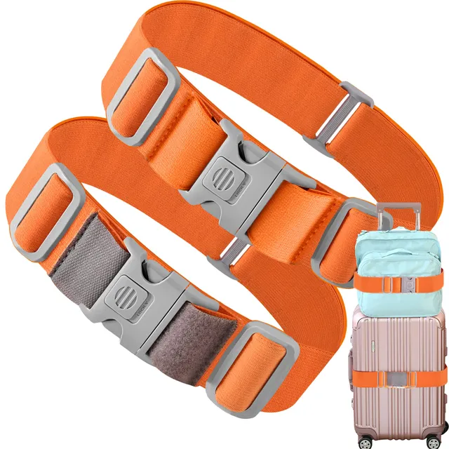 ZINZ Luggage Straps cinghie valigia elastiche arancioni 2 pezzi