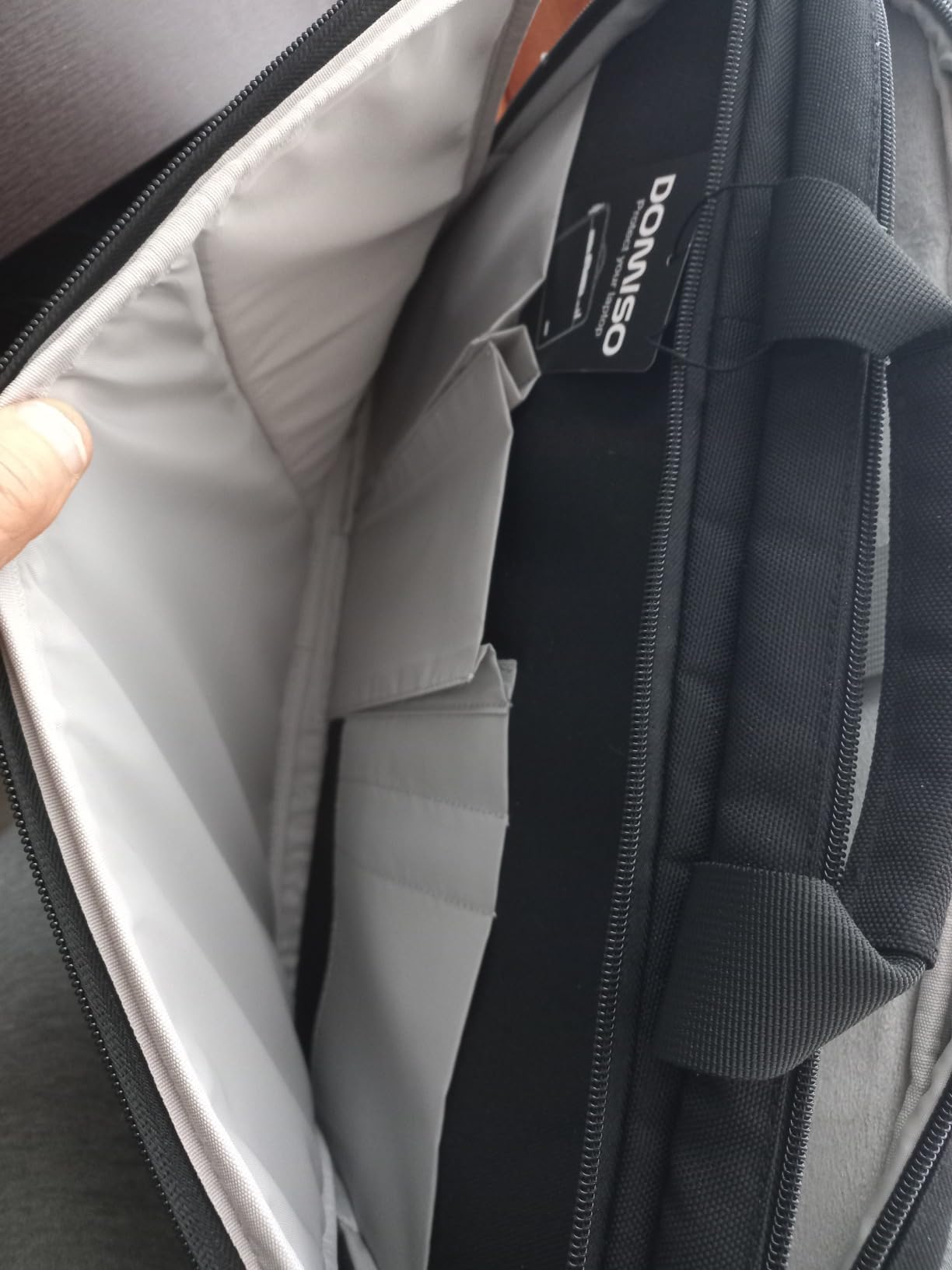 Domiso Laptop Briefcase 15,6 pollici borsa nera impermeabile
