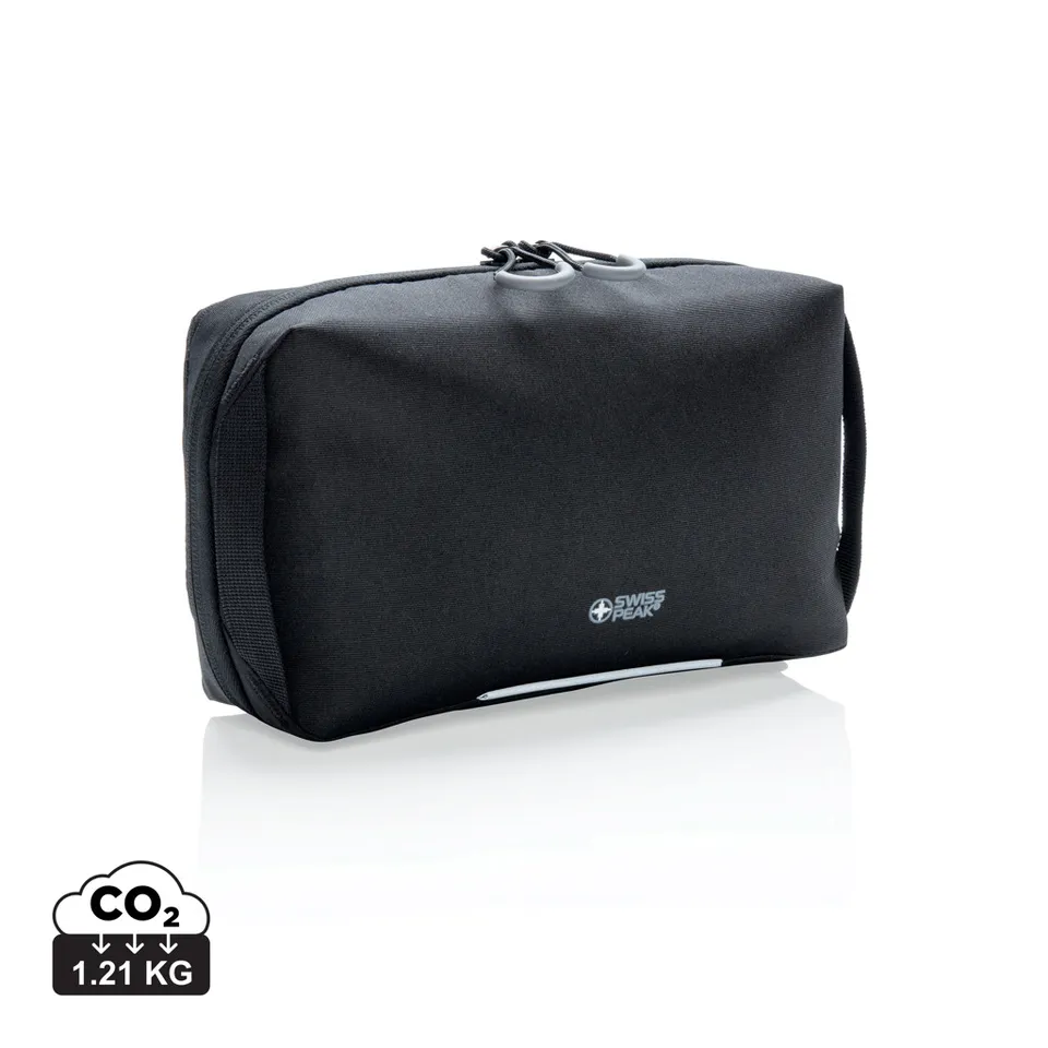 Swiss Peak Tech custodia tecnica AWARE™ nera per cavi riciclata