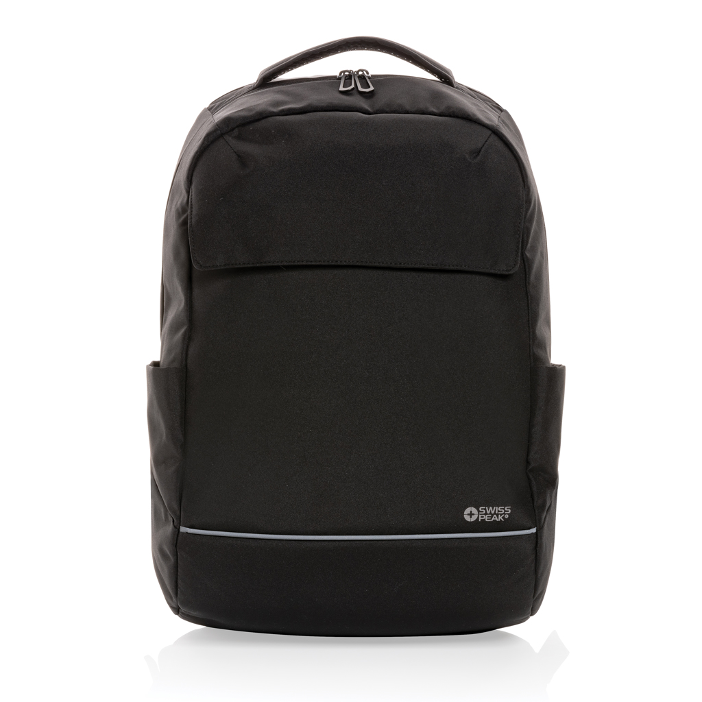 Swiss Peak Zaini Brooke zaino porta PC 15,6″ nero in poliestere riciclato