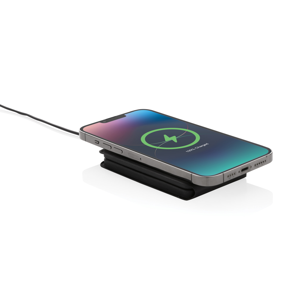 Swiss Peak Tech 3 in 1 15W caricatore wireless nero in rPlastica