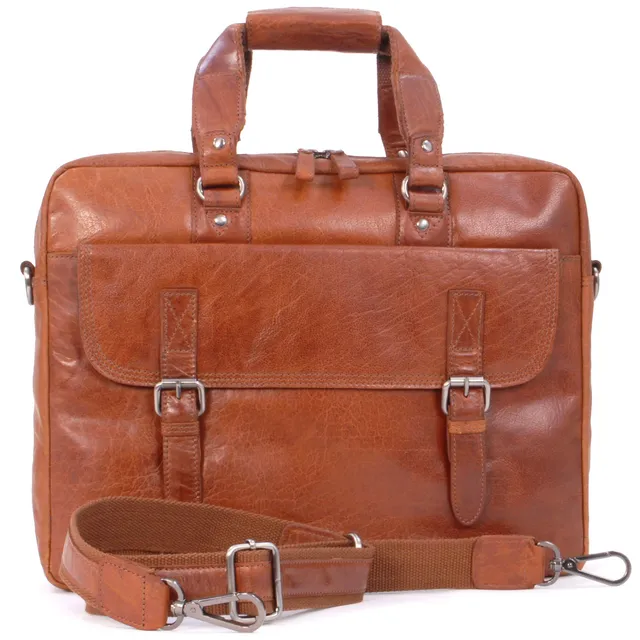 Ashwood Man Bags & Briefcases Vera Pelle Vintage F-83 borsa laptop miele marrone