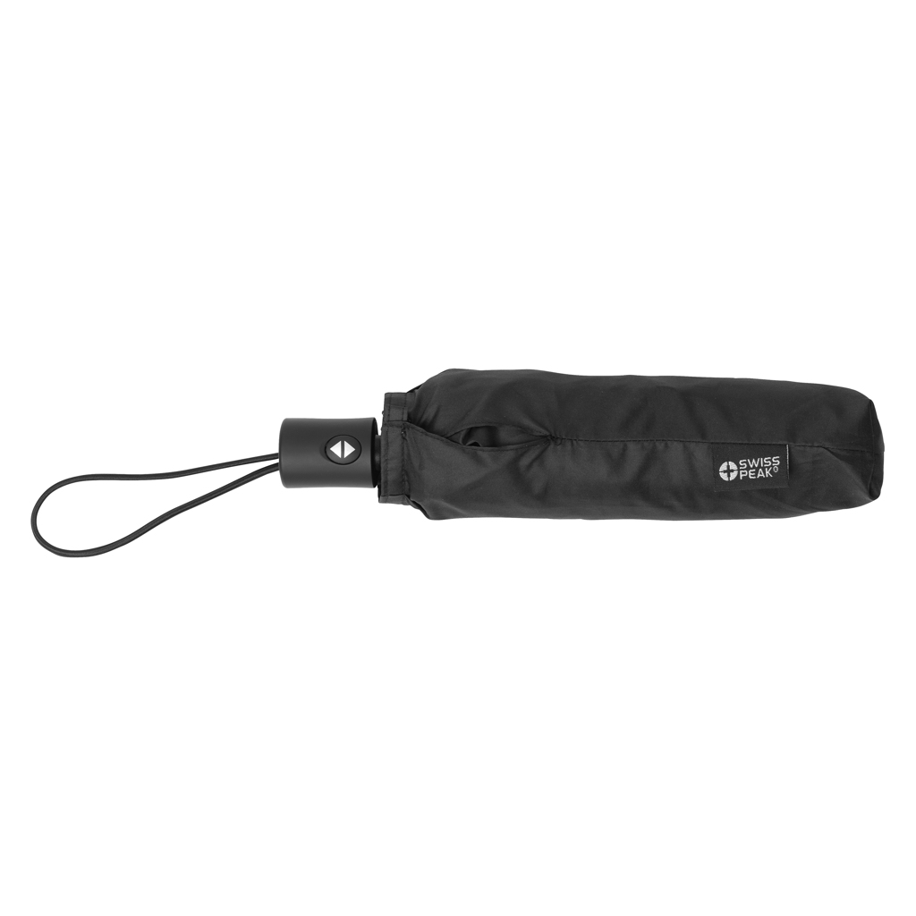 Swiss Peak Ombrelli ultraleggero automatico pieghevole nero rPET AWARE