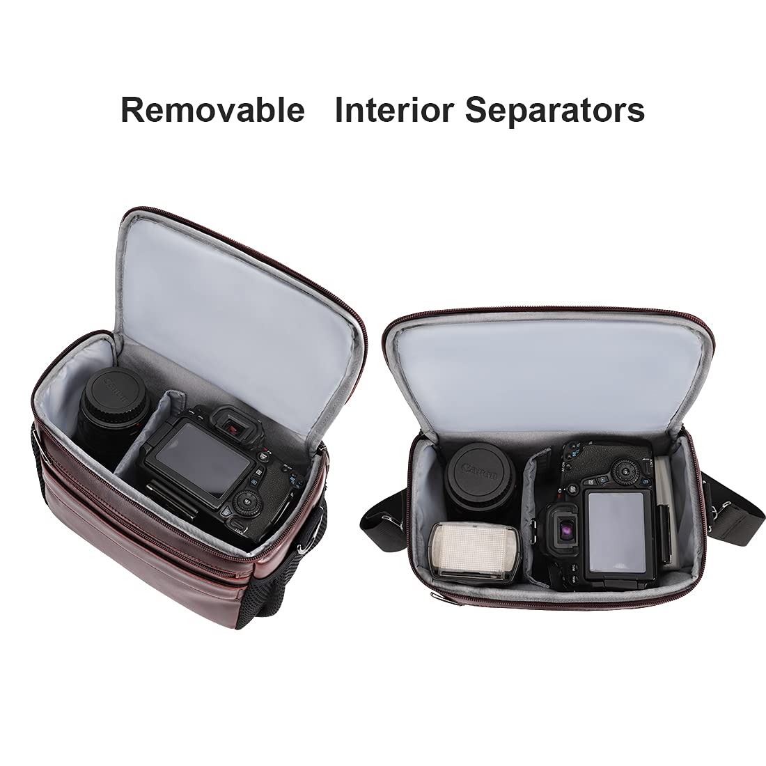 Domiso DSLR Camera Bag borsa fotocamera Reflex Vino resistente all'acqua