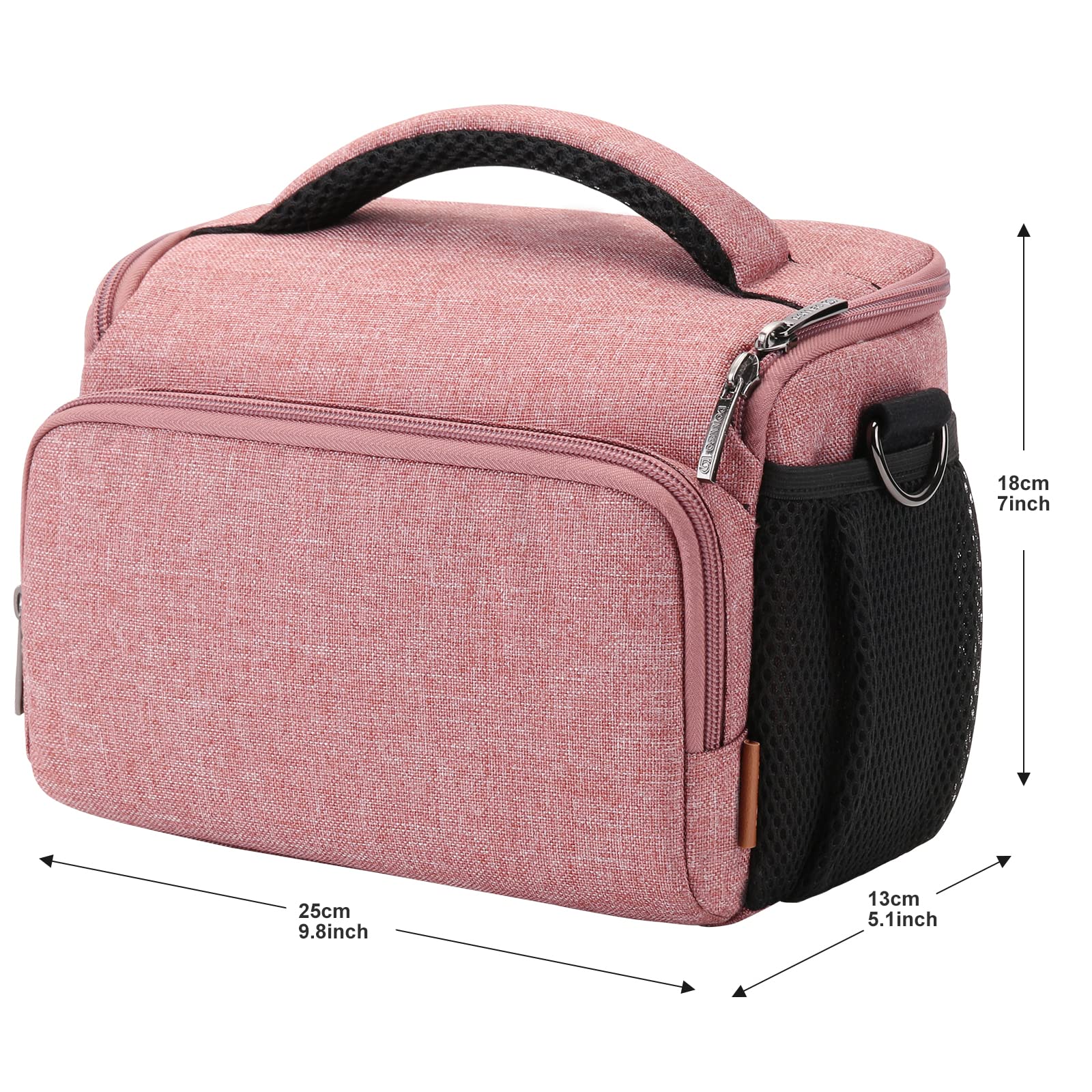 Domiso DSLR Camera Bag Borsa per fotocamera Rosa antiurto