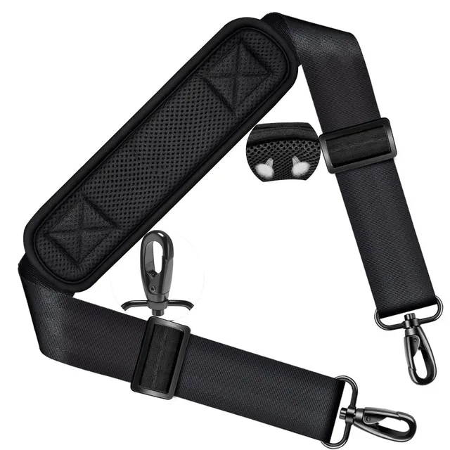 ZINZ Shoulder Pads Cinturino Spalla 58" con Imbottitura Fissa Spessa nero