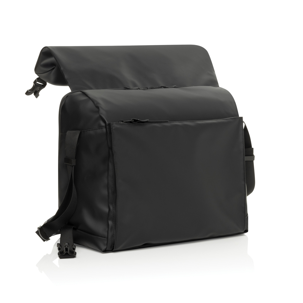 Swiss Peak OSLO borsa a tracolla nera per laptop 15,6″, con tasca RFID