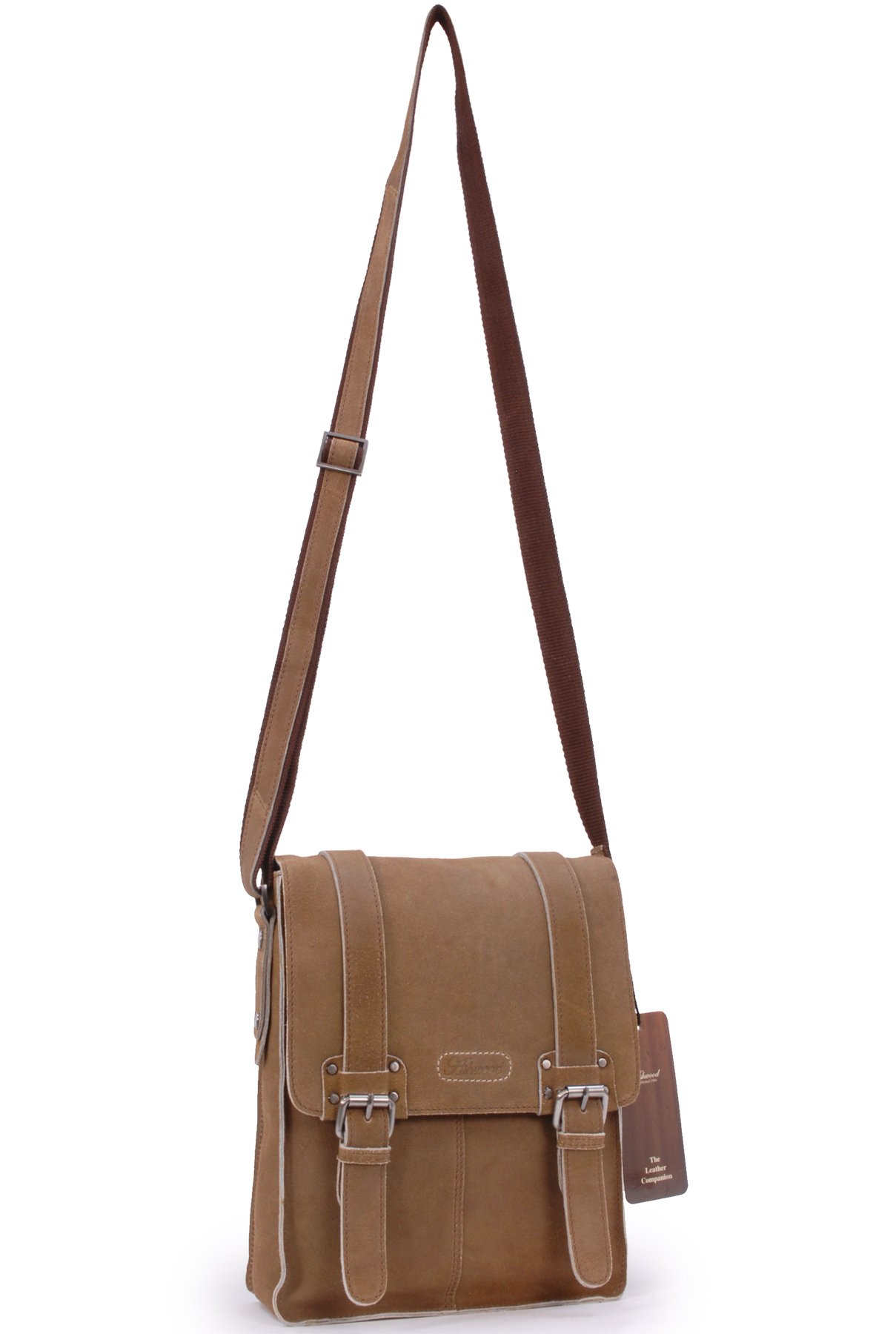 Ashwood Man Bags & Briefcases 8355 borsa messenger marrone chiaro in pelle