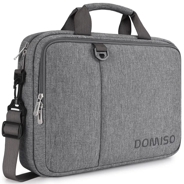 Domiso Laptop Briefcase 15,6 pollici borsa grigia impermeabile