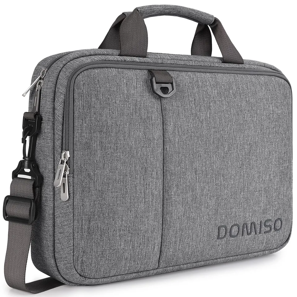 Domiso Laptop Briefcase 15,6 pollici borsa grigia impermeabile