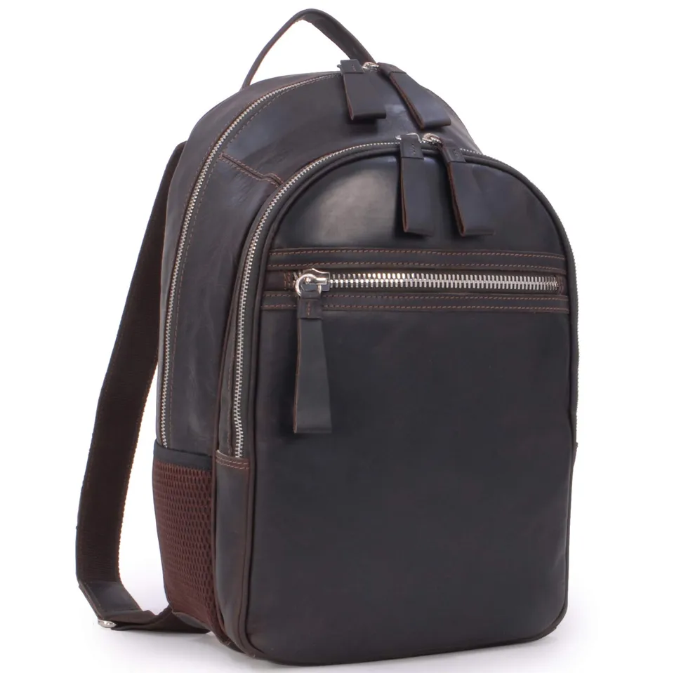 Ashwood Rucksacks 1663 zaino marrone in pelle con scomparto laptop