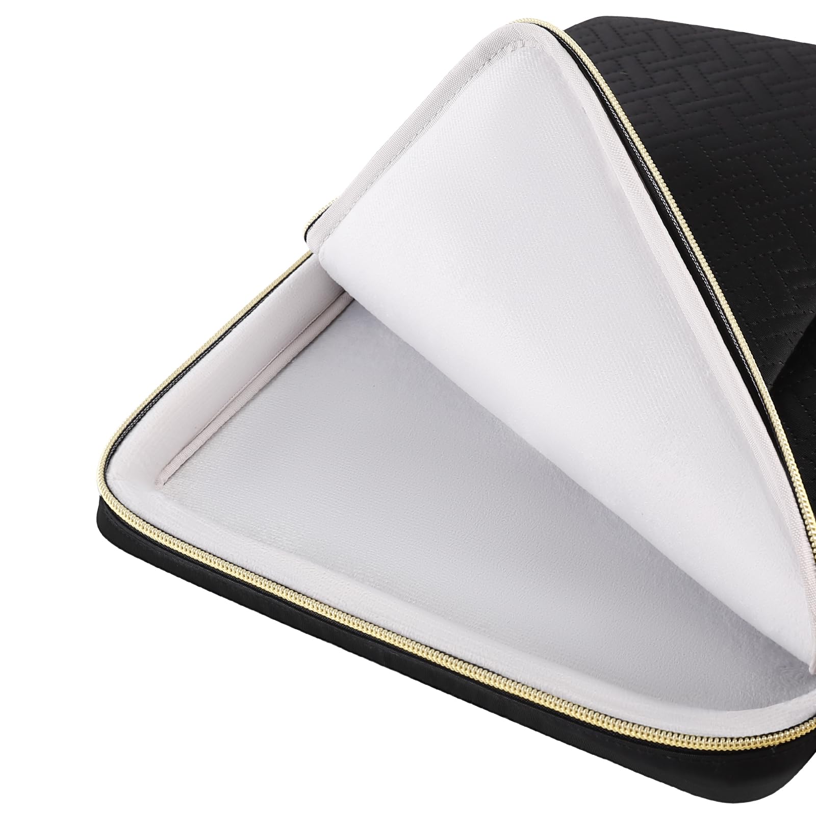 Domiso Laptop Sleeve 17,3 pollici custodia nera cerniera oro