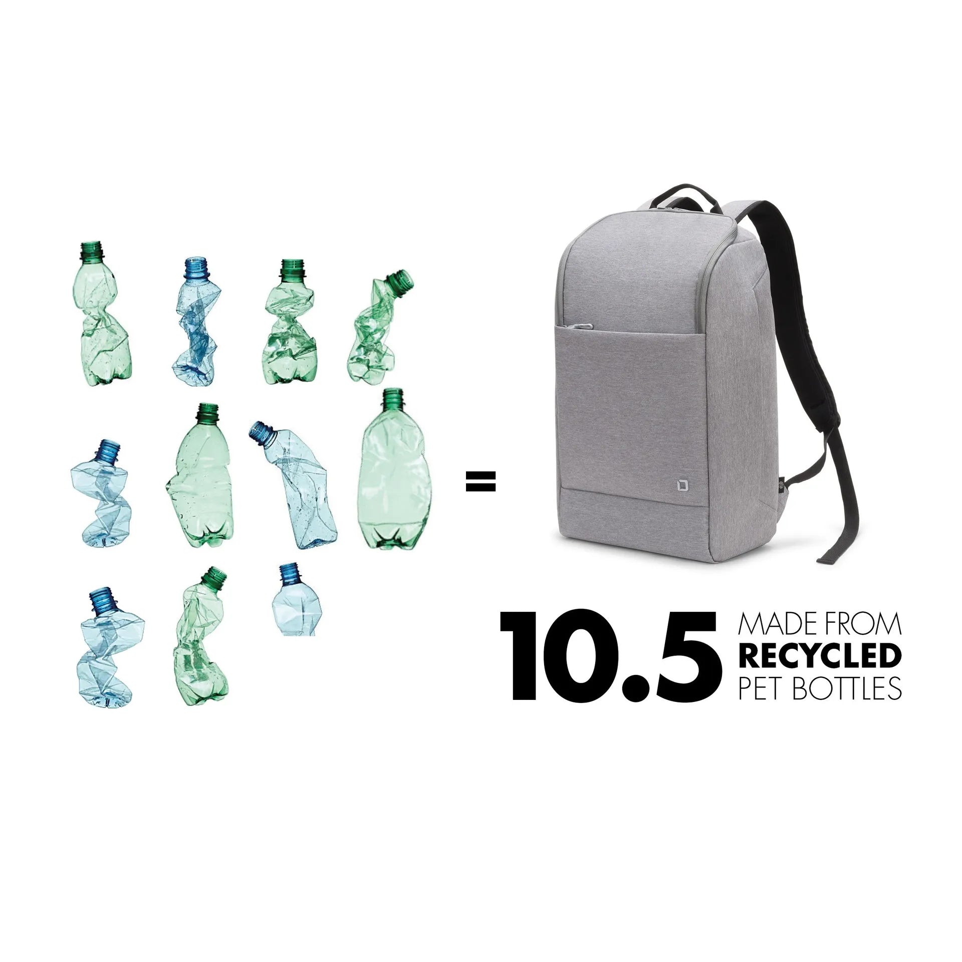 BASE XXO Backpacks Eco Backpack MOTION 13-15.6 zaino grigio chiaro idrorepellente