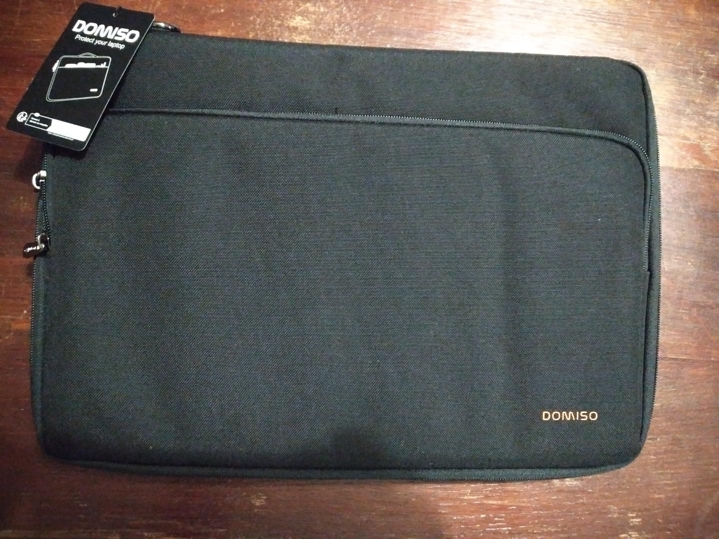 Domiso Laptop Sleeve 15,6 pollici custodia laptop nera impermeabile