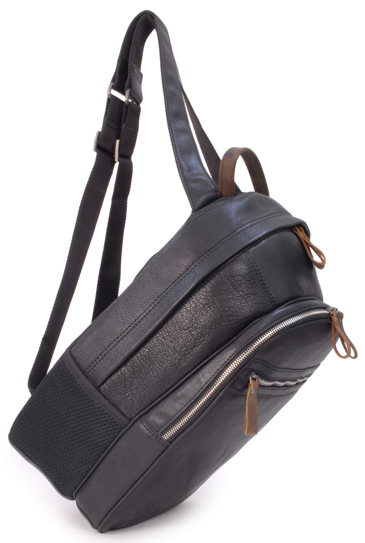 Ashwood Rucksacks 4555 zaino Nero in pelle vintage