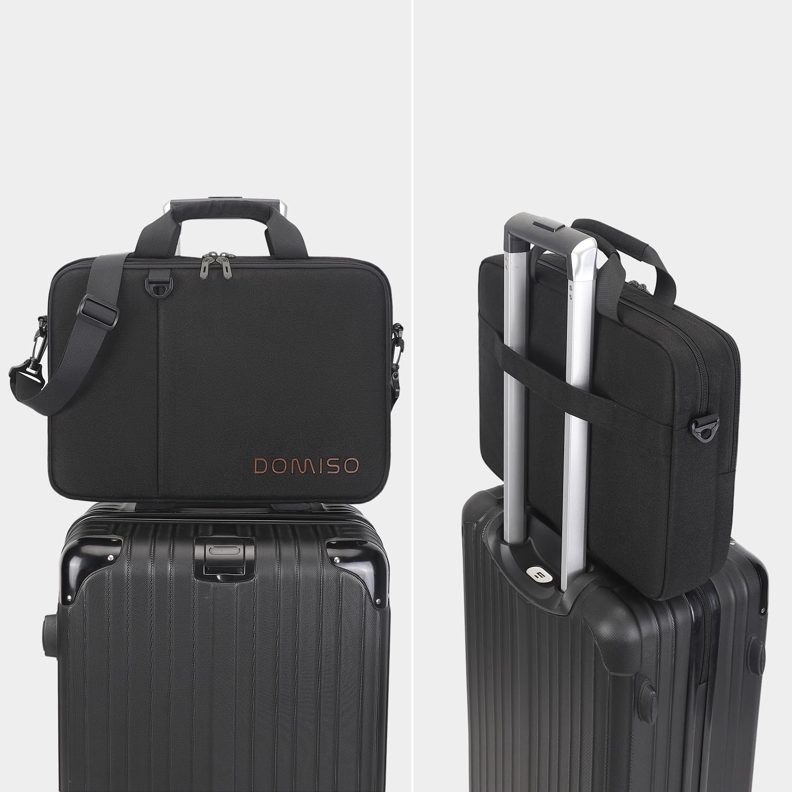 Domiso Laptop Briefcase 15,6 pollici borsa nera impermeabile