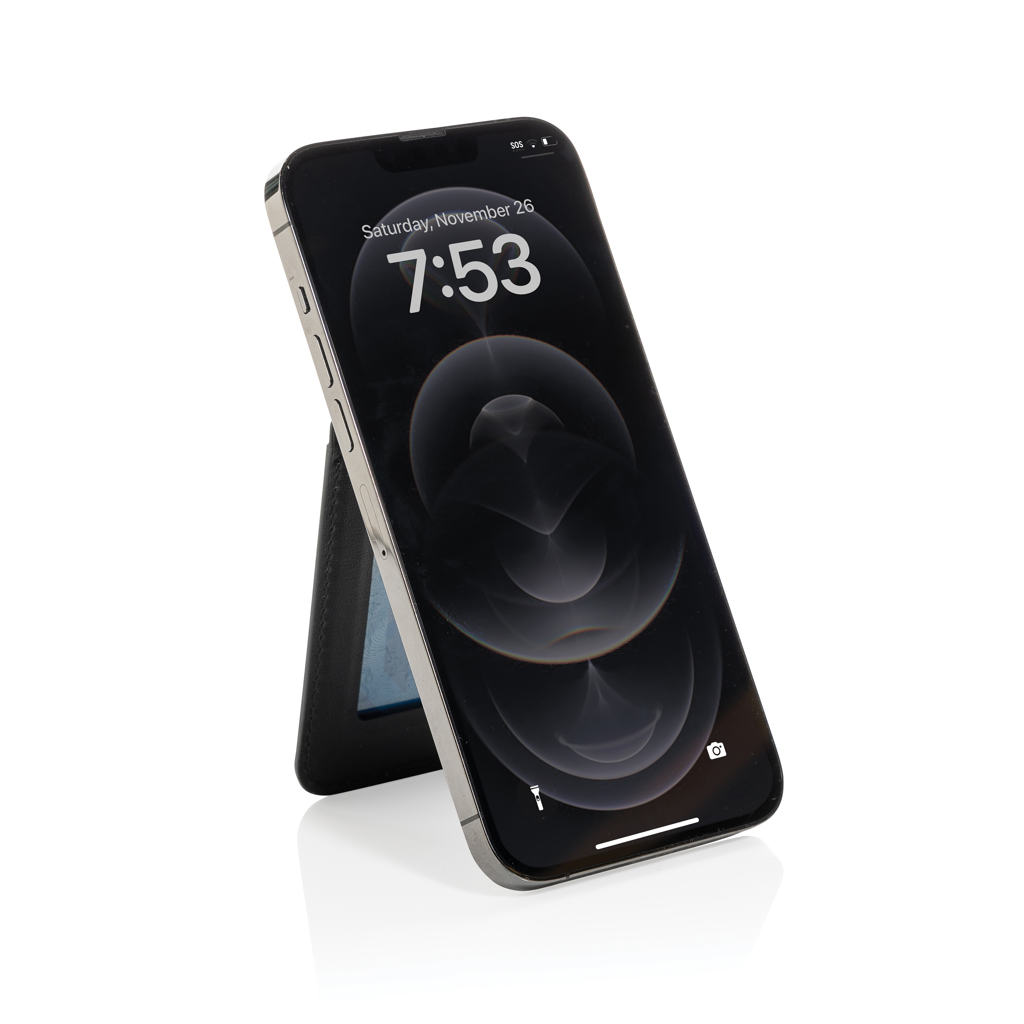Swiss Peak Tech Magstand portacarte magnetico nero in PU riciclato