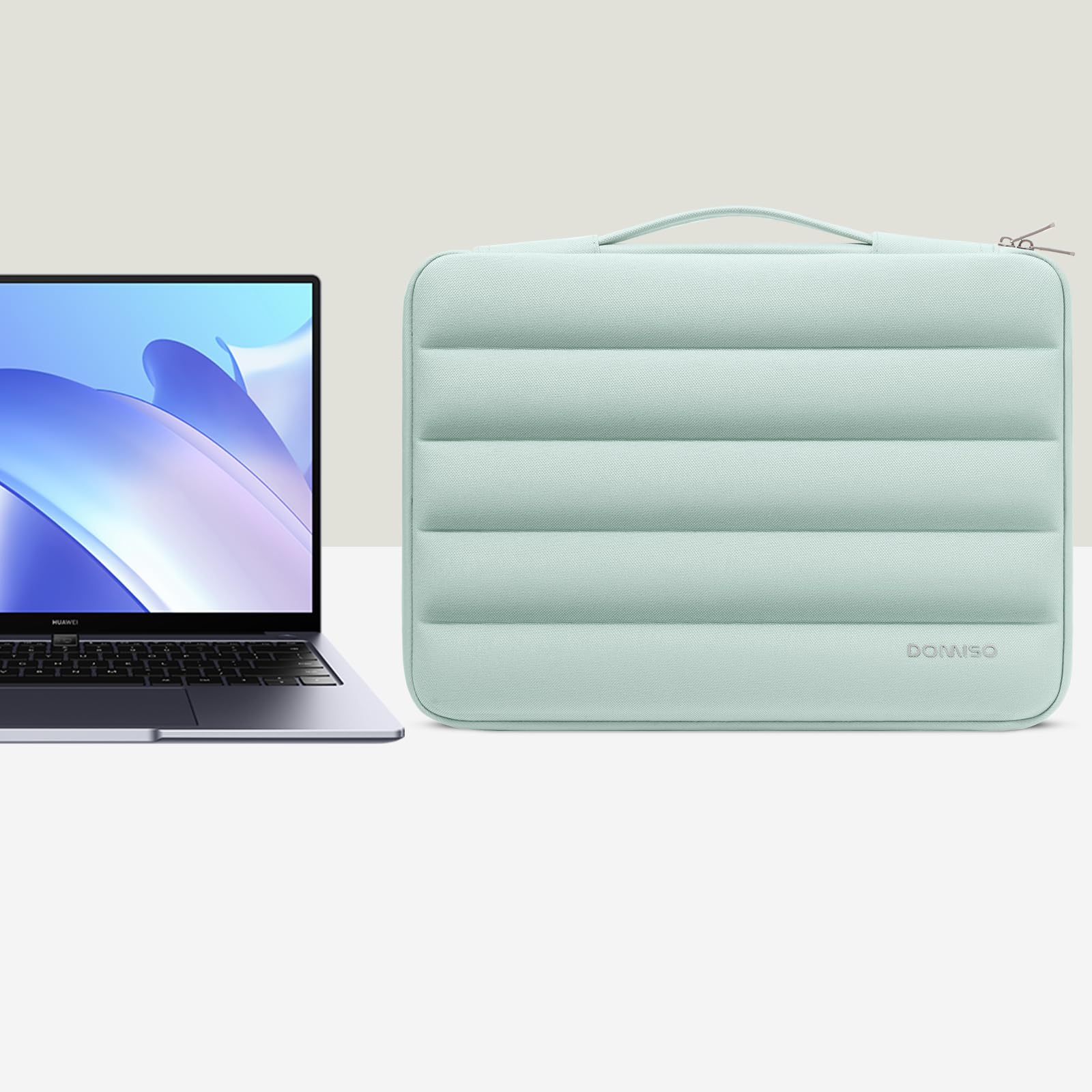 DOMISO Laptop Sleeve 14" custodia laptop verde menta antispruzzo