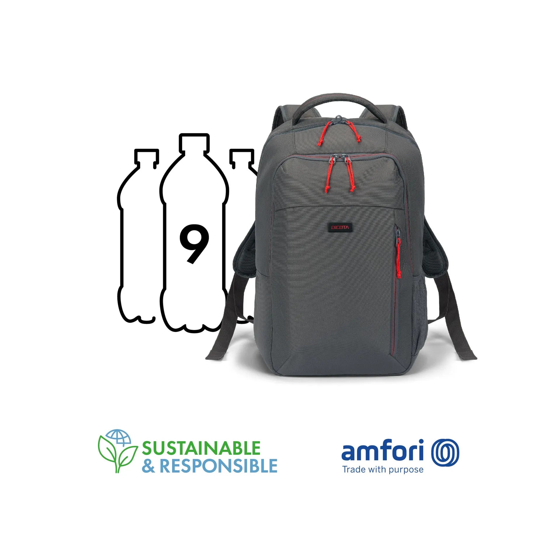 BASE XXO Backpacks SPIN II 13-16 zaino grigio idrorepellente