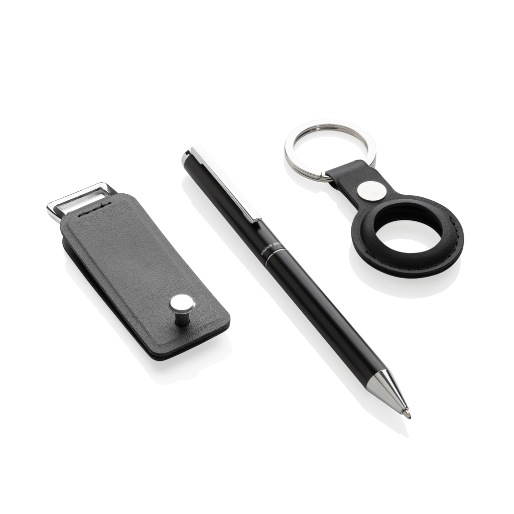 Swiss Peak Ufficio & Scrittura Tula set regalo deluxe 3 pezzi nero rPU RCS