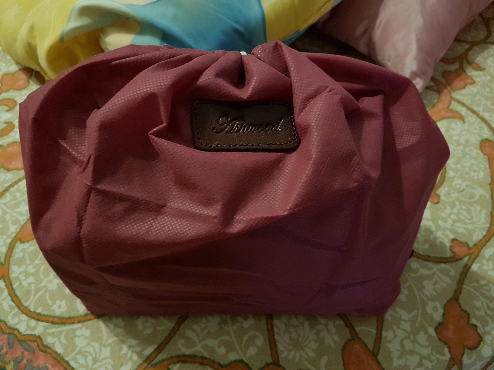 Ashwood Washbags 2080 beauty case marrone in pelle martellata
