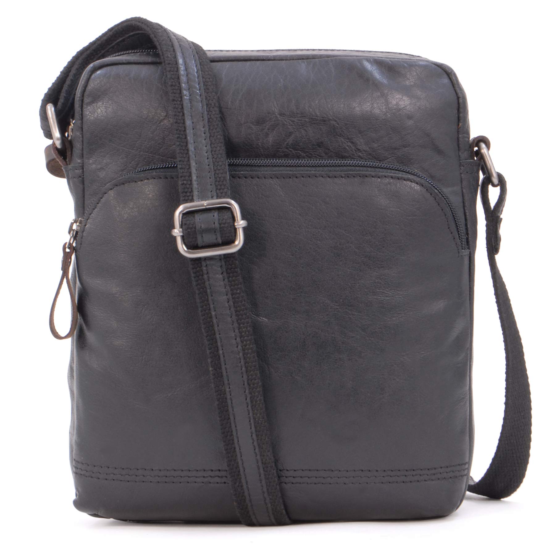 Ashwood Vera Pelle Vintage F-82 borsa messenger in pelle media