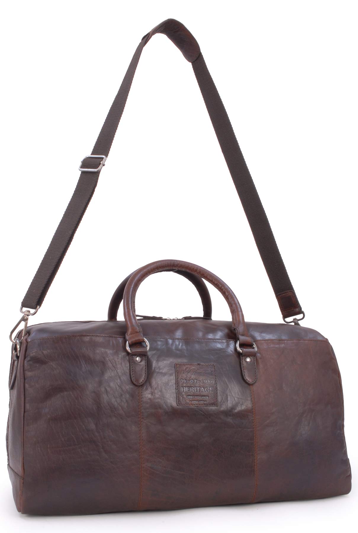 Ashwood Holdalls F-87 borsone da viaggio brandy in pelle