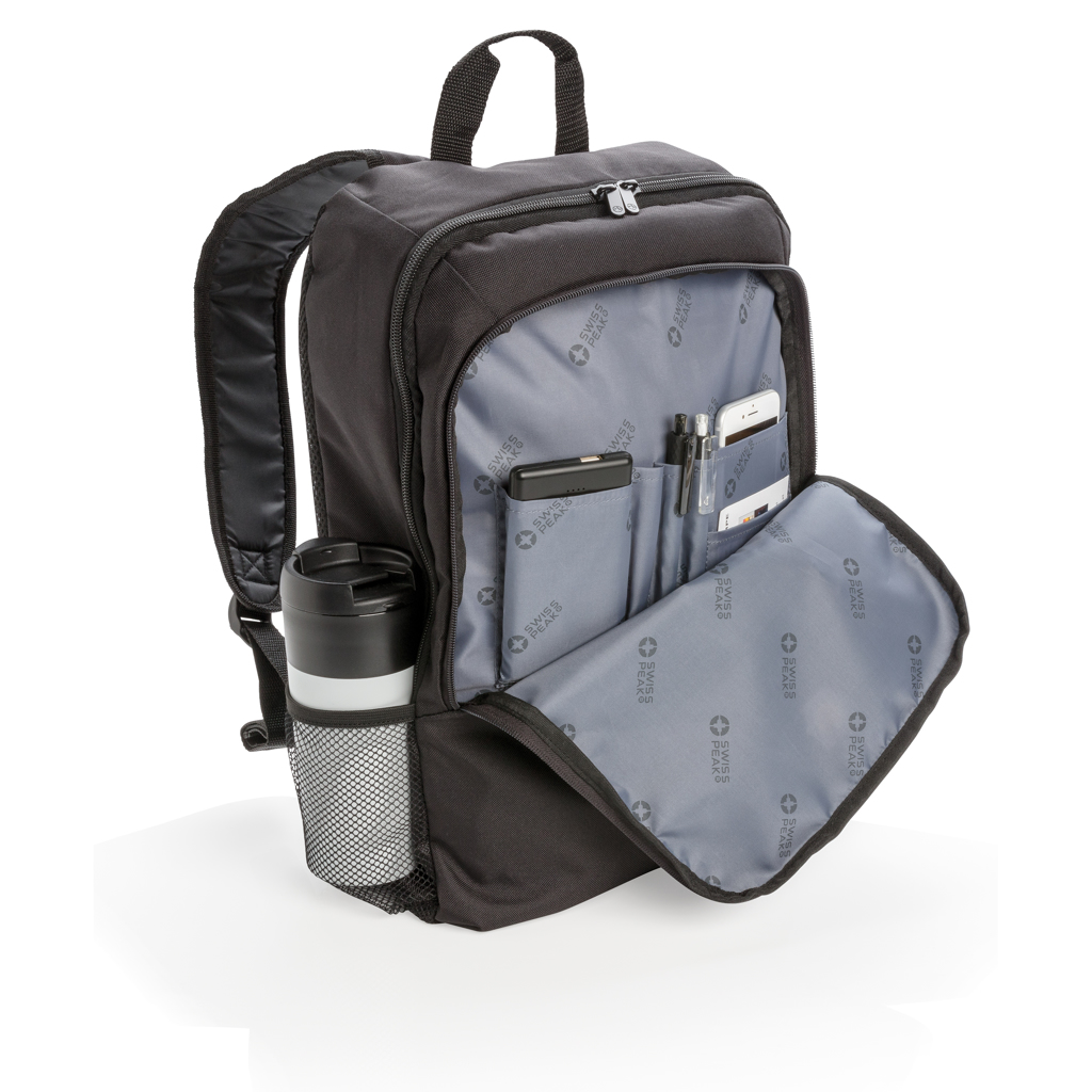 Swiss Peak zaino porta PC 17″ nero, in poliestere senza PVC