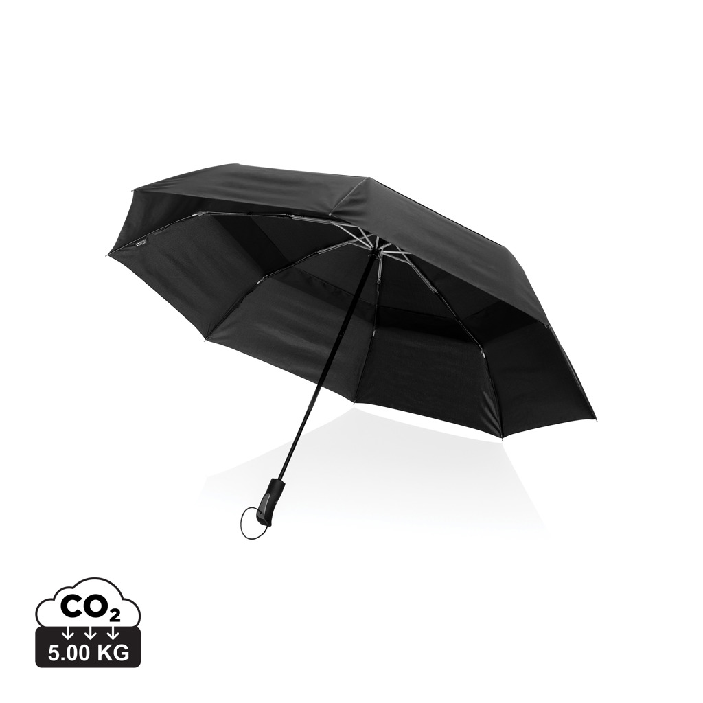 Swiss Peak Ombrelli AWARE™ Tornado ombrello tascabile antivento 27″ nero, 1 pezzo rPET