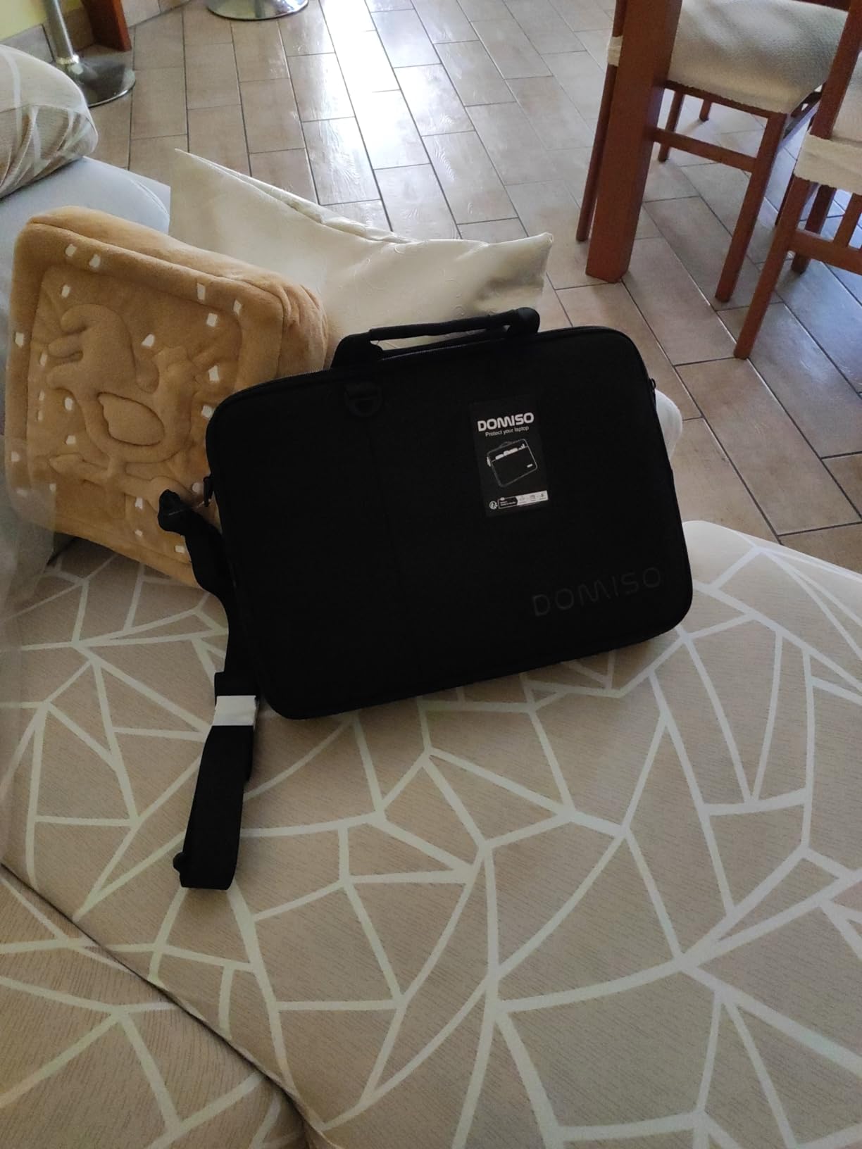 Domiso Laptop Briefcase 15,6 pollici borsa nera impermeabile