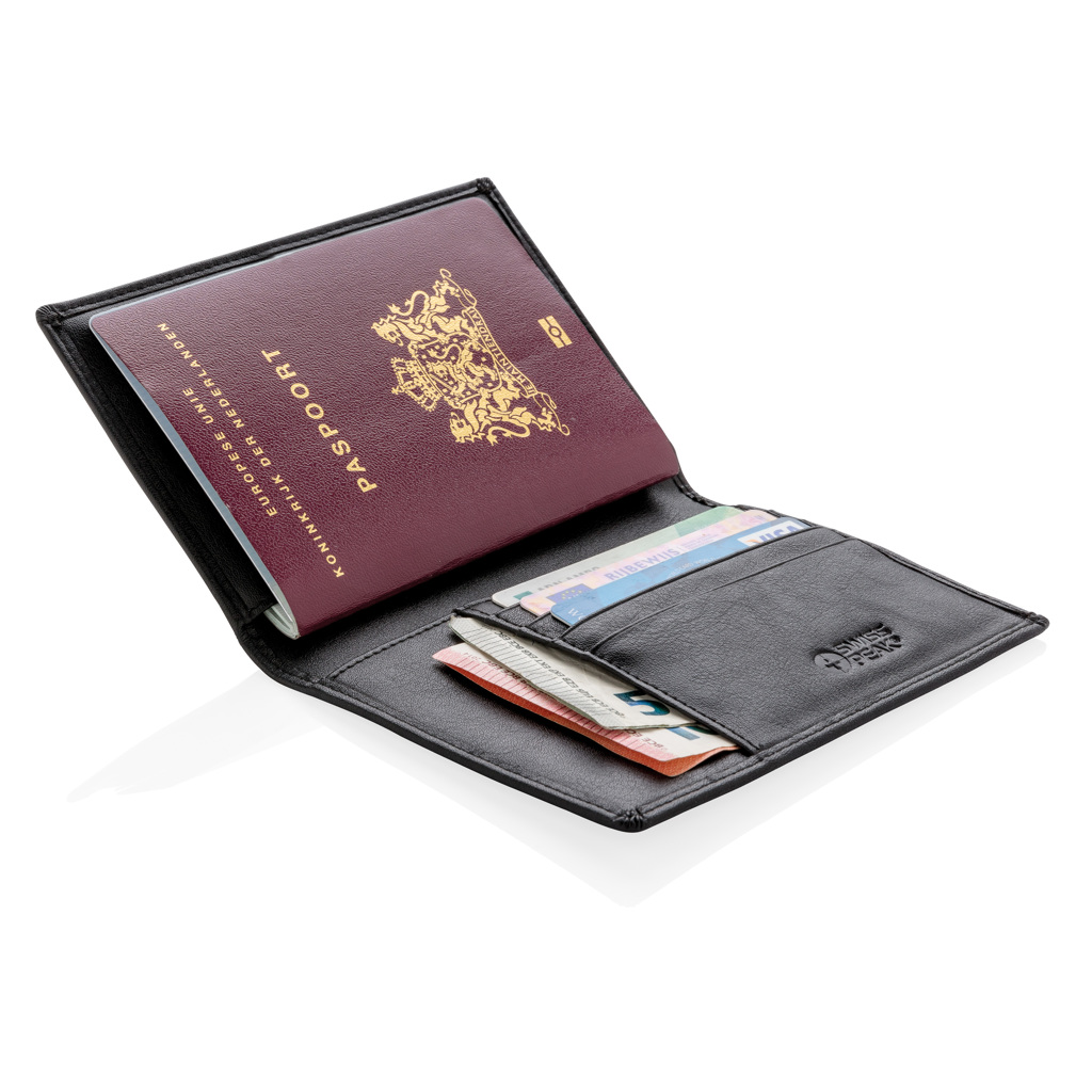 Swiss Peak Accessori da viaggio porta passaporto RFID nero PU
