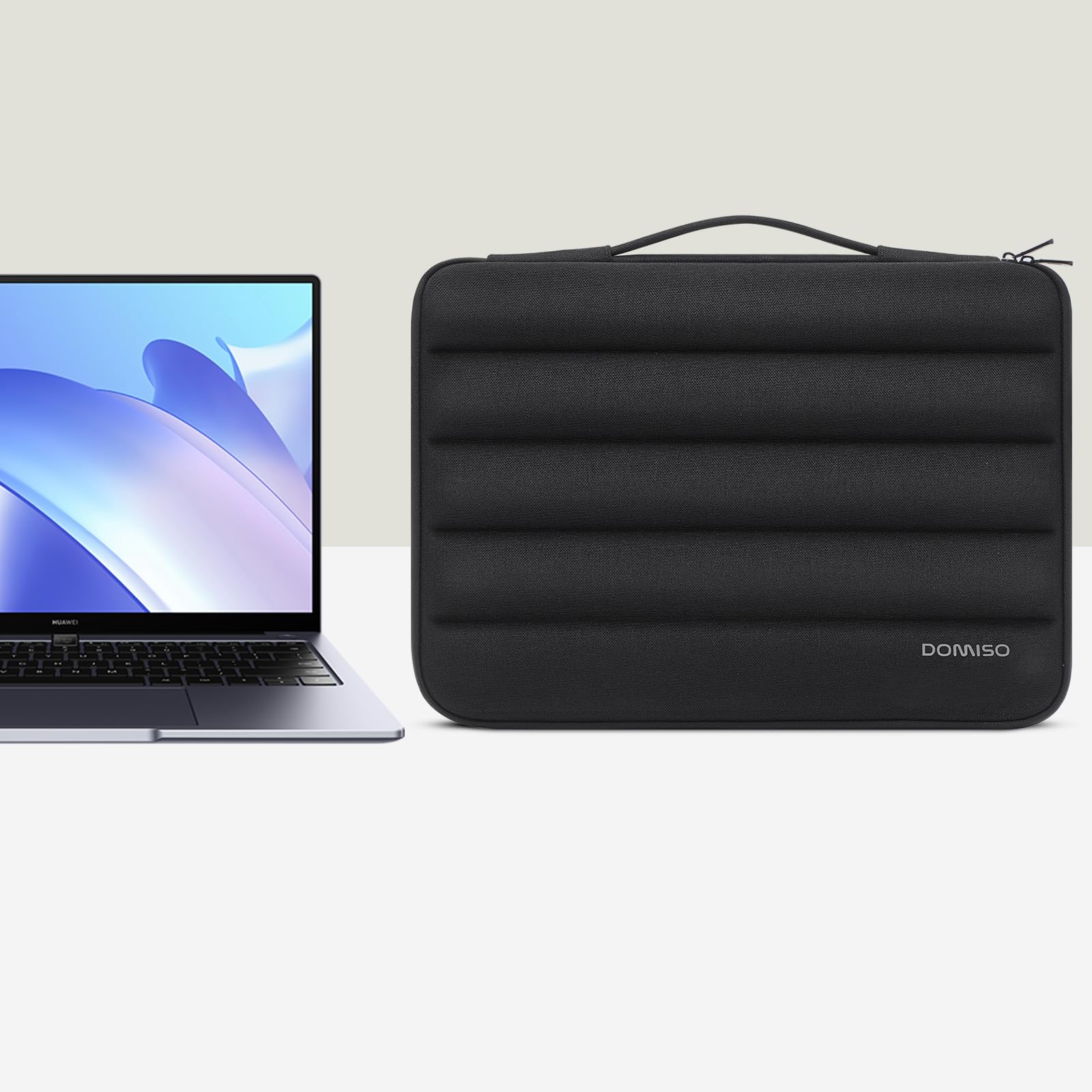 Domiso Laptop Sleeve 14 pollici custodia laptop nera impermeabile