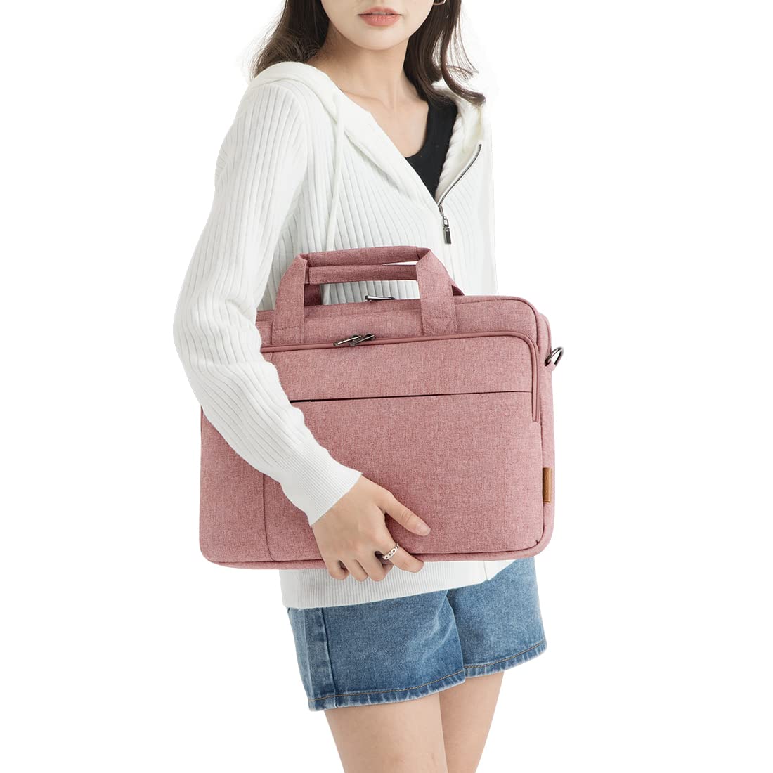 Domiso Laptop Briefcase 17,3 pollici borsa laptop Rosa impermeabile