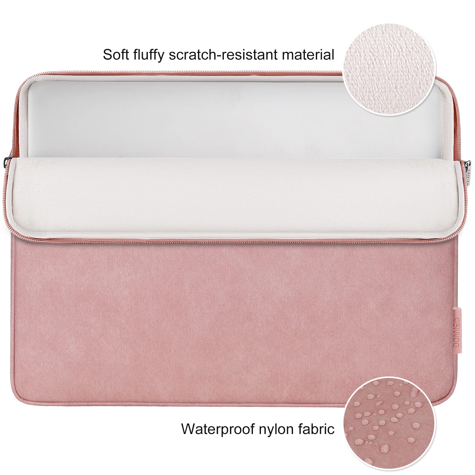Domiso Laptop Sleeve 17.3 Pollici custodia laptop Rosa impermeabile